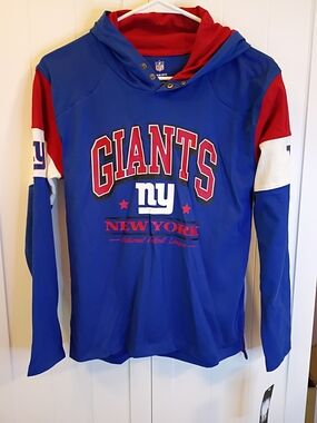 NFL New York Giants Blue and Red Pullover Hoodie for Kids